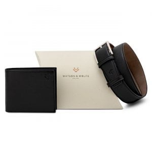 Black Bifold Wallet Gift Set | Watson & Wolfe