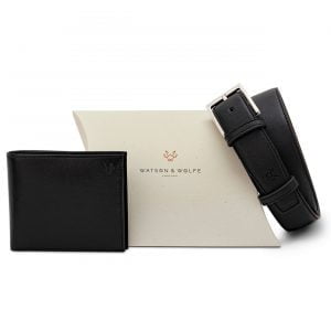 Black Coin Wallet Gift Set | Watson & Wolfe