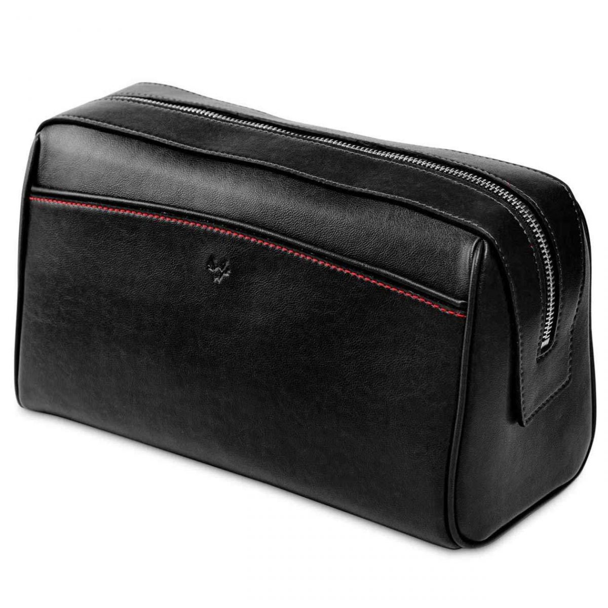 Large Toiletry Bag in Black, Mens Washbag Watson & Wolfe