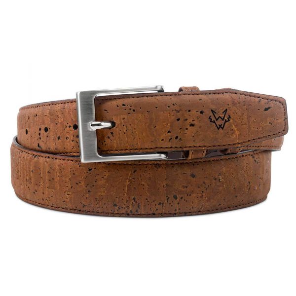 Mens Luxury Cork Belt in Brown | Watson & Wolfe