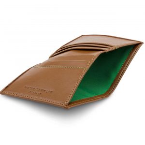 Folding Card Wallet with Notes Pocket in Toffee | Watson & Wolfe