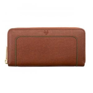 Wilton Vegan Leather Purse in Brown | Watson & Wolfe
