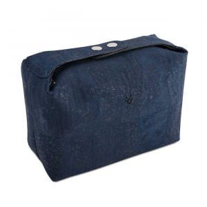 Handmade Blue Cork Washbag for Men | Watson & Wolfe