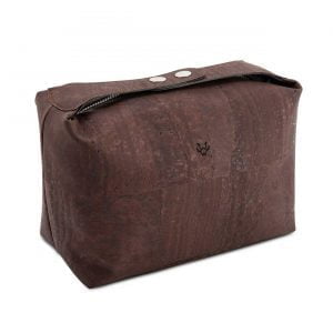 Handmade Brown Cork Washbag for Men | Watson & Wolfe
